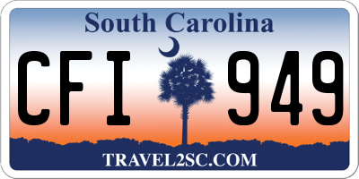 SC license plate CFI949