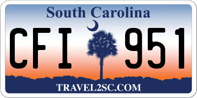 SC license plate CFI951