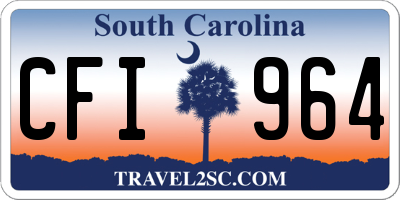 SC license plate CFI964
