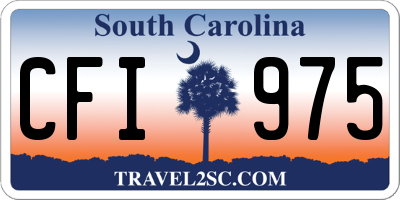 SC license plate CFI975