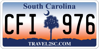 SC license plate CFI976