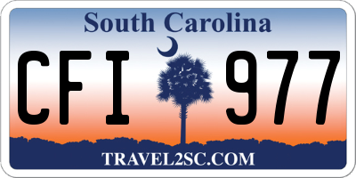 SC license plate CFI977