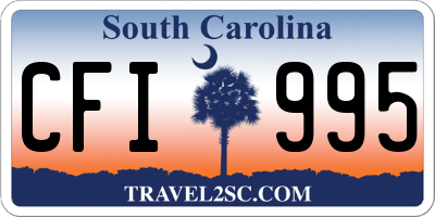 SC license plate CFI995