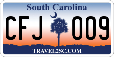 SC license plate CFJ009