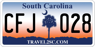 SC license plate CFJ028