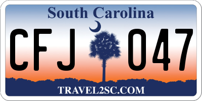 SC license plate CFJ047