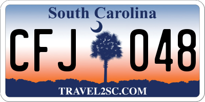 SC license plate CFJ048