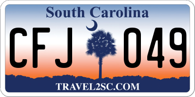SC license plate CFJ049