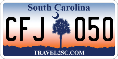 SC license plate CFJ050