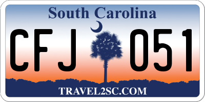 SC license plate CFJ051