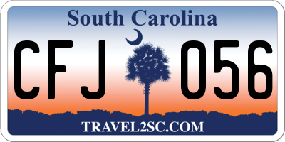 SC license plate CFJ056