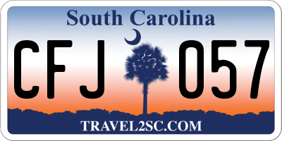 SC license plate CFJ057