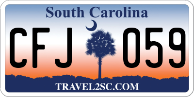 SC license plate CFJ059