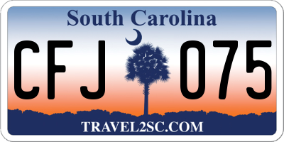 SC license plate CFJ075
