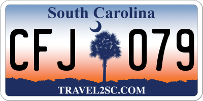SC license plate CFJ079