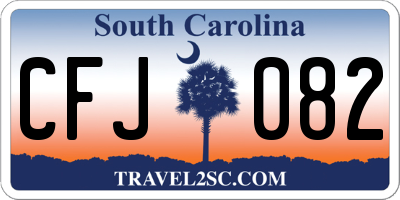 SC license plate CFJ082