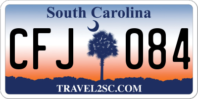 SC license plate CFJ084