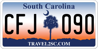 SC license plate CFJ090