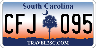 SC license plate CFJ095