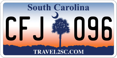 SC license plate CFJ096