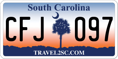 SC license plate CFJ097