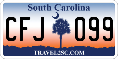 SC license plate CFJ099