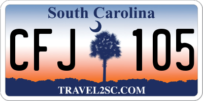 SC license plate CFJ105