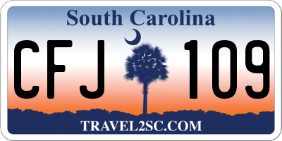 SC license plate CFJ109