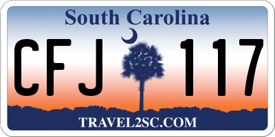 SC license plate CFJ117