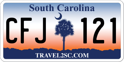 SC license plate CFJ121
