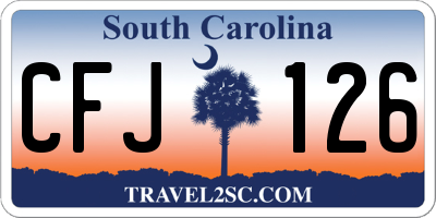 SC license plate CFJ126