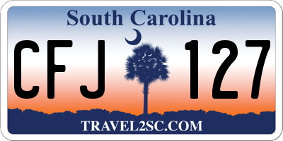 SC license plate CFJ127