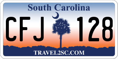 SC license plate CFJ128