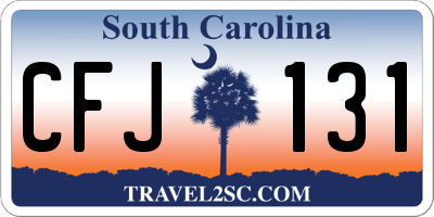 SC license plate CFJ131