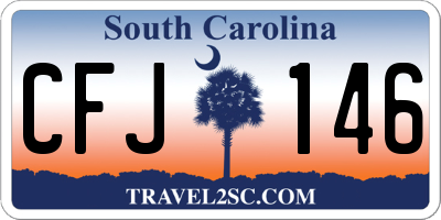 SC license plate CFJ146