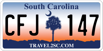 SC license plate CFJ147