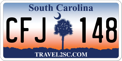SC license plate CFJ148