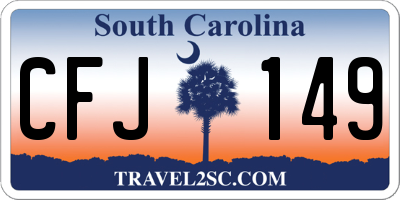 SC license plate CFJ149