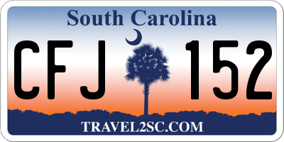 SC license plate CFJ152
