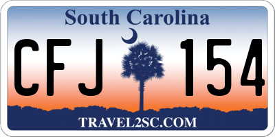 SC license plate CFJ154