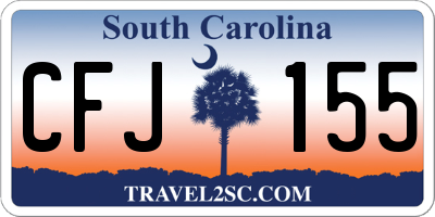 SC license plate CFJ155