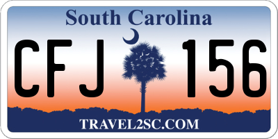 SC license plate CFJ156