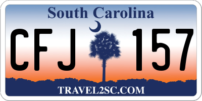 SC license plate CFJ157