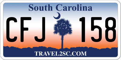 SC license plate CFJ158