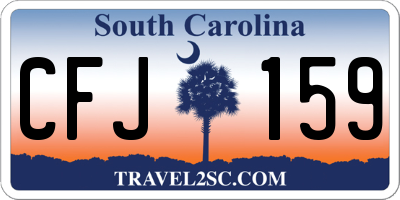 SC license plate CFJ159