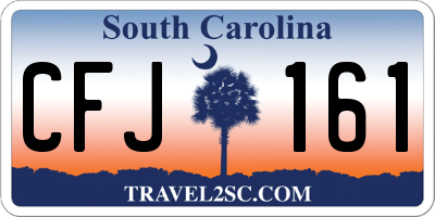 SC license plate CFJ161