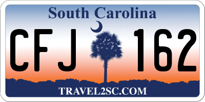 SC license plate CFJ162