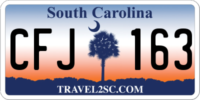 SC license plate CFJ163