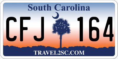 SC license plate CFJ164