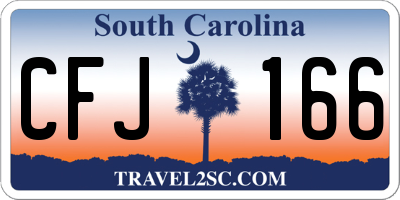 SC license plate CFJ166